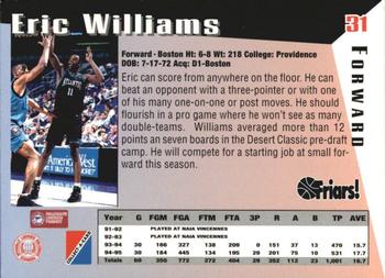 1995 Collect-A-Card #31 Eric Williams Back