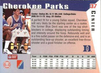 1995 Collect-A-Card #37 Cherokee Parks Back