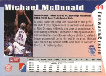 1995 Collect-A-Card #44 Michael McDonald Back