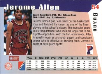 1995 Collect-A-Card #54 Jerome Allen Back