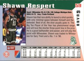 1995 Collect-A-Card #59 Shawn Respert Back
