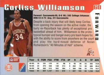 1995 Collect-A-Card #60 Corliss Williamson Back