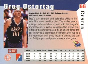 1995 Collect-A-Card #66 Greg Ostertag Back