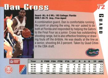 1995 Collect-A-Card #72 Dan Cross Back