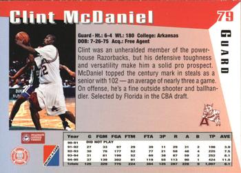 1995 Collect-A-Card #79 Clint McDaniel Back