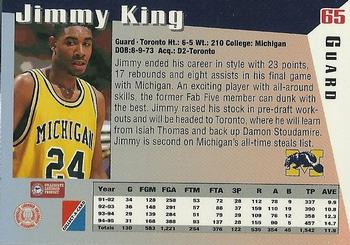 1995 Collect-A-Card #65 Jimmy King Back