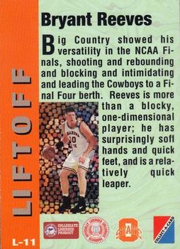 1995 Collect-A-Card - Liftoff #L-11 Bryant Reeves Back