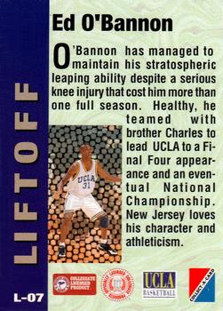 1995 Collect-A-Card - Liftoff #L-07 Ed O'Bannon Back