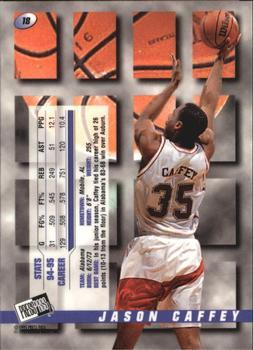 1995 Press Pass Premium Draft Picks - Foil #18 Jason Caffey Back
