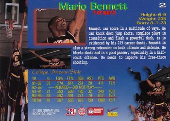 1995 Signature Rookies Draft Day #2 Mario Bennett Back