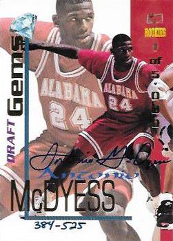 1995 Signature Rookies Draft Day - Draft Gems Signatures #DG4 Antonio McDyess Front