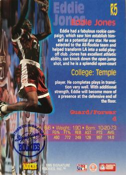 1995 Signature Rookies Draft Day - Reflections Signatures #R5 Eddie Jones Back