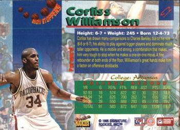 1995 Signature Rookies Draft Day - Show Stoppers #C1 Corliss Williamson Back