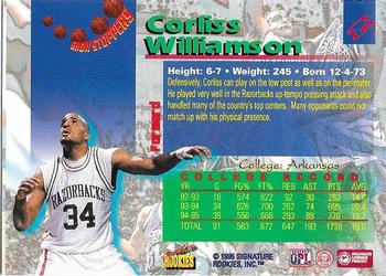 1995 Signature Rookies Draft Day - Show Stoppers #C5 Corliss Williamson Back