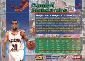 1995 Signature Rookies Draft Day - Show Stoppers #D5 Damon Stoudamire Back