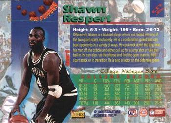 1995 Signature Rookies Draft Day - Show Stoppers #S4 Shawn Respert Back