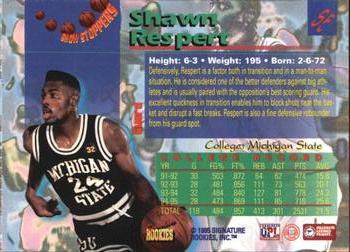 1995 Signature Rookies Draft Day - Show Stoppers #S5 Shawn Respert Back