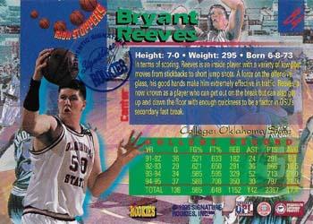 1995 Signature Rookies Draft Day - Show Stoppers Signatures #B4 Bryant Reeves Back