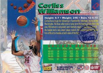 1995 Signature Rookies Draft Day - Show Stoppers Signatures #C3 Corliss Williamson Back