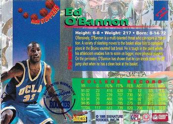 1995 Signature Rookies Draft Day - Show Stoppers Signatures #E4 Ed O'Bannon Back