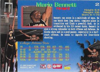 1995 Signature Rookies Draft Day - Signatures #2 Mario Bennett Back