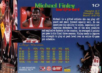 1995 Signature Rookies Draft Day - Signatures #10 Michael Finley Back
