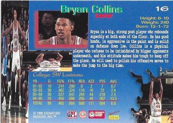 1995 Signature Rookies Draft Day - Signatures #16 Bryan Collins Back
