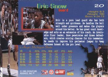 1995 Signature Rookies Draft Day - Signatures #20 Eric Snow Back