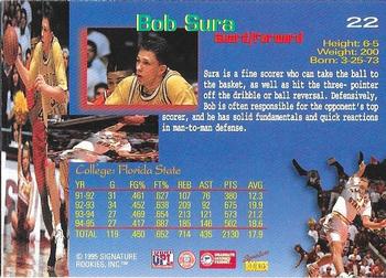 1995 Signature Rookies Draft Day - Signatures #22 Bob Sura Back