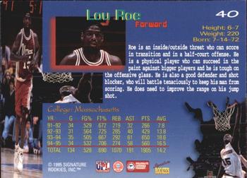1995 Signature Rookies Draft Day - Signatures #40 Lou Roe Back