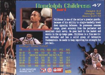 1995 Signature Rookies Draft Day - Signatures #47 Randolph Childress Back
