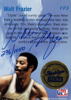 1995 Signature Rookies Kro-Max - Flash from the Past Autographed #FP3 Walt Frazier Back