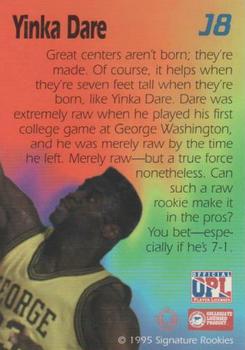 1995 Signature Rookies Kro-Max - Jumbos #J8 Yinka Dare Back