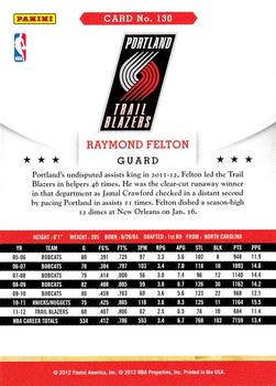 2012-13 Hoops #130 Raymond Felton Back