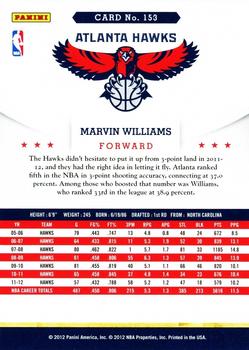 2012-13 Hoops #153 Marvin Williams Back