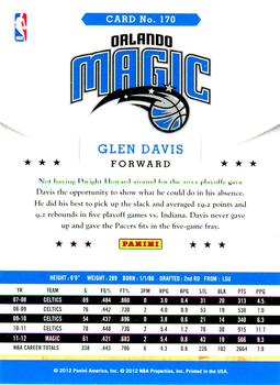 2012-13 Hoops #170 Glen Davis Back