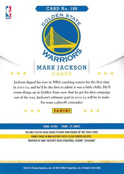 2012-13 Hoops #186 Mark Jackson Back