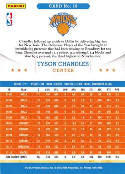 2012-13 Hoops #18 Tyson Chandler Back