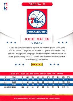 2012-13 Hoops #23 Jodie Meeks Back