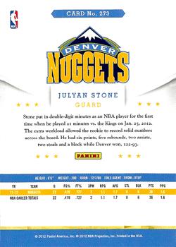 2012-13 Hoops #273 Julyan Stone Back