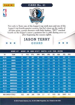 2012-13 Hoops #41 Jason Terry Back