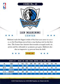 2012-13 Hoops #43 Ian Mahinmi Back