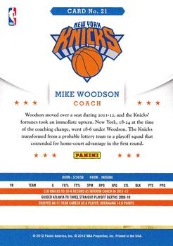 2012-13 Hoops #21 Mike Woodson Back