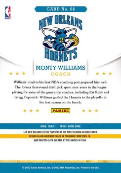 2012-13 Hoops #66 Monty Williams Back