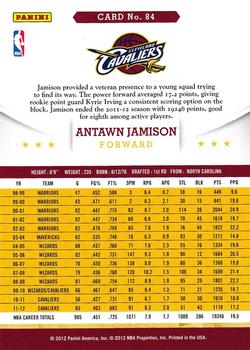 2012-13 Hoops #84 Antawn Jamison Back
