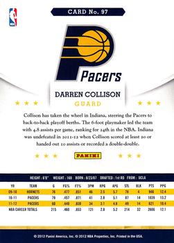 2012-13 Hoops #97 Darren Collison Back