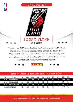 2012-13 Hoops #127 Jonny Flynn Back