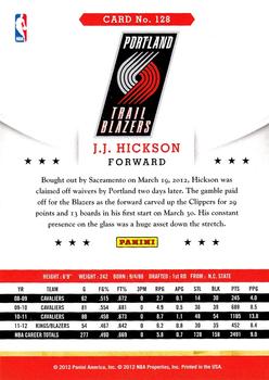 2012-13 Hoops #128 J.J. Hickson Back