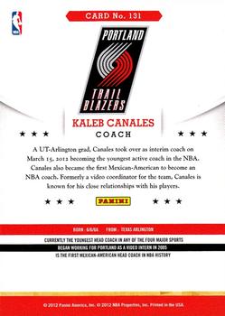 2012-13 Hoops #131 Kaleb Canales Back