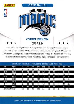 2012-13 Hoops #171 Chris Duhon Back